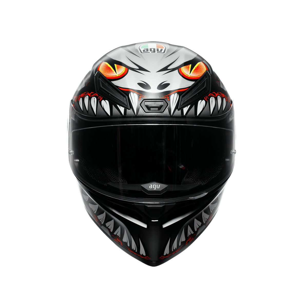 AGV K1 S E2206 Lyzard Matt Black Grey Red Full Face Motosiklet Kaskı