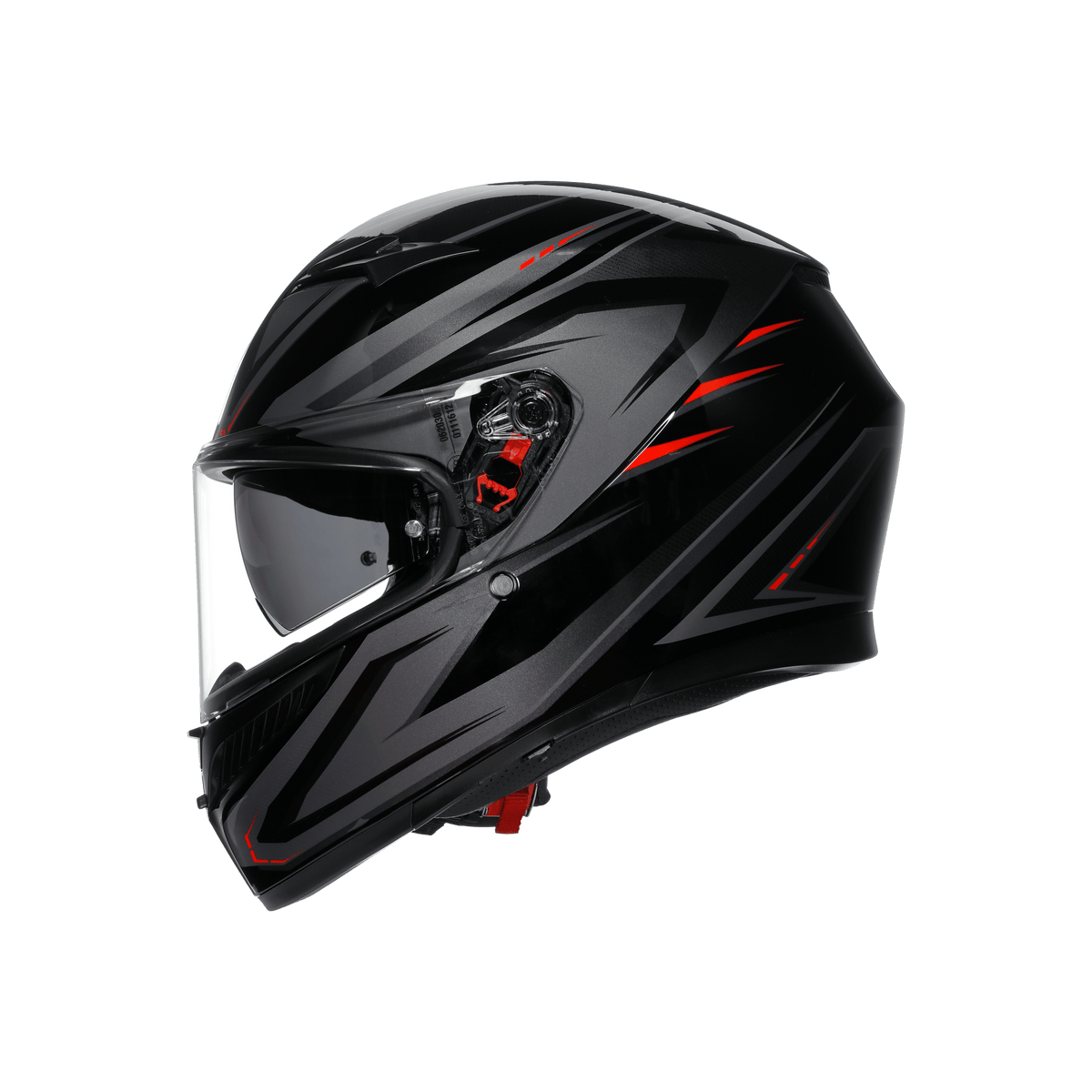 AGV K3 MPLK Syth Black Red Full Face Motosiklet Kaskı