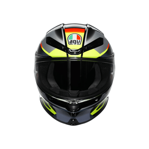 AGV K6 S Erazer Black Red Yellow Fluo Full Face Motosiklet Kaskı