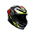 AGV K6 S Erazer Black Red Yellow Fluo Full Face Motosiklet Kaskı