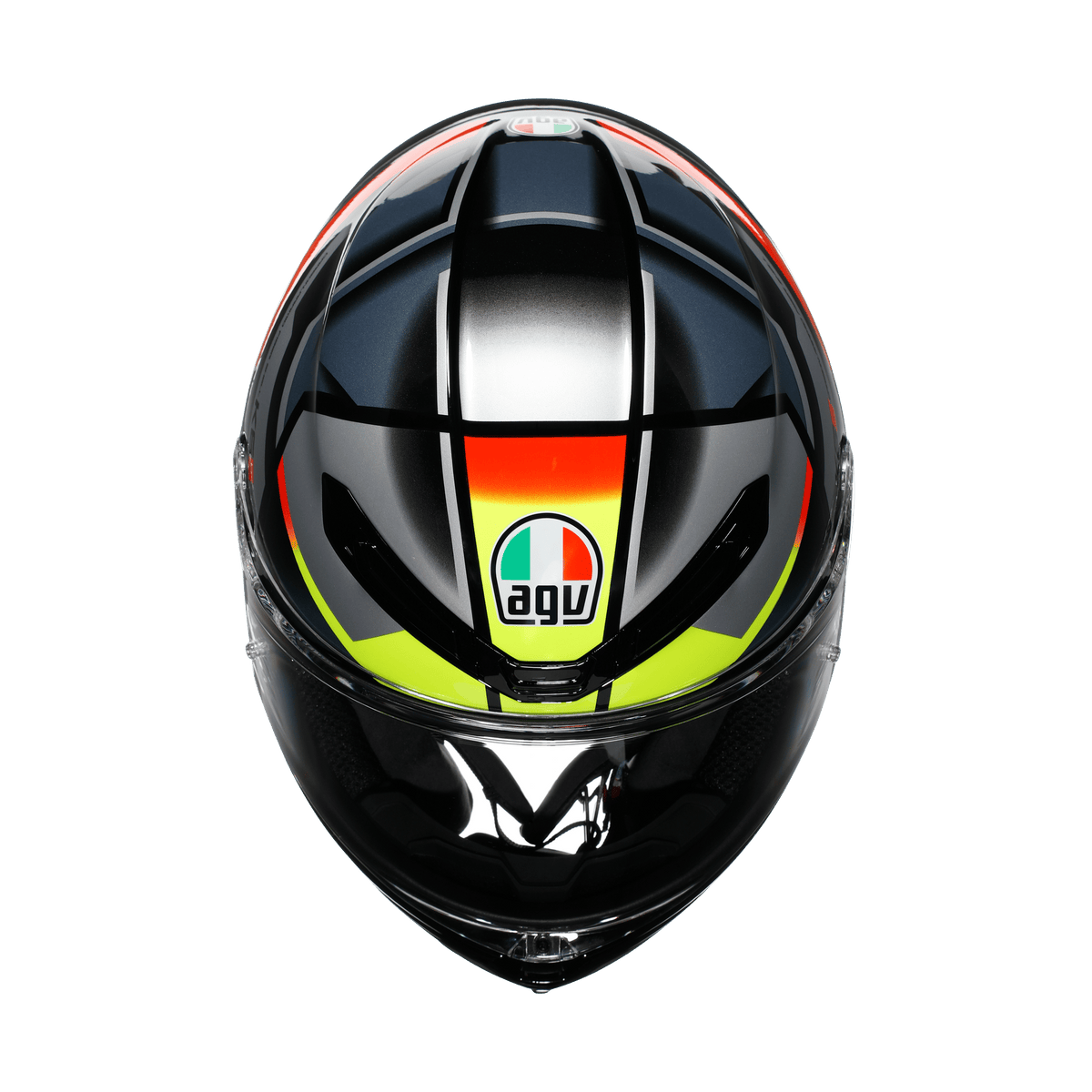 AGV K6 S Erazer Black Red Yellow Fluo Full Face Motosiklet Kaskı
