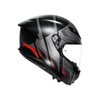 AGV K6 S Karve Matt Black Grey Red Full Face Motosiklet Kaskı