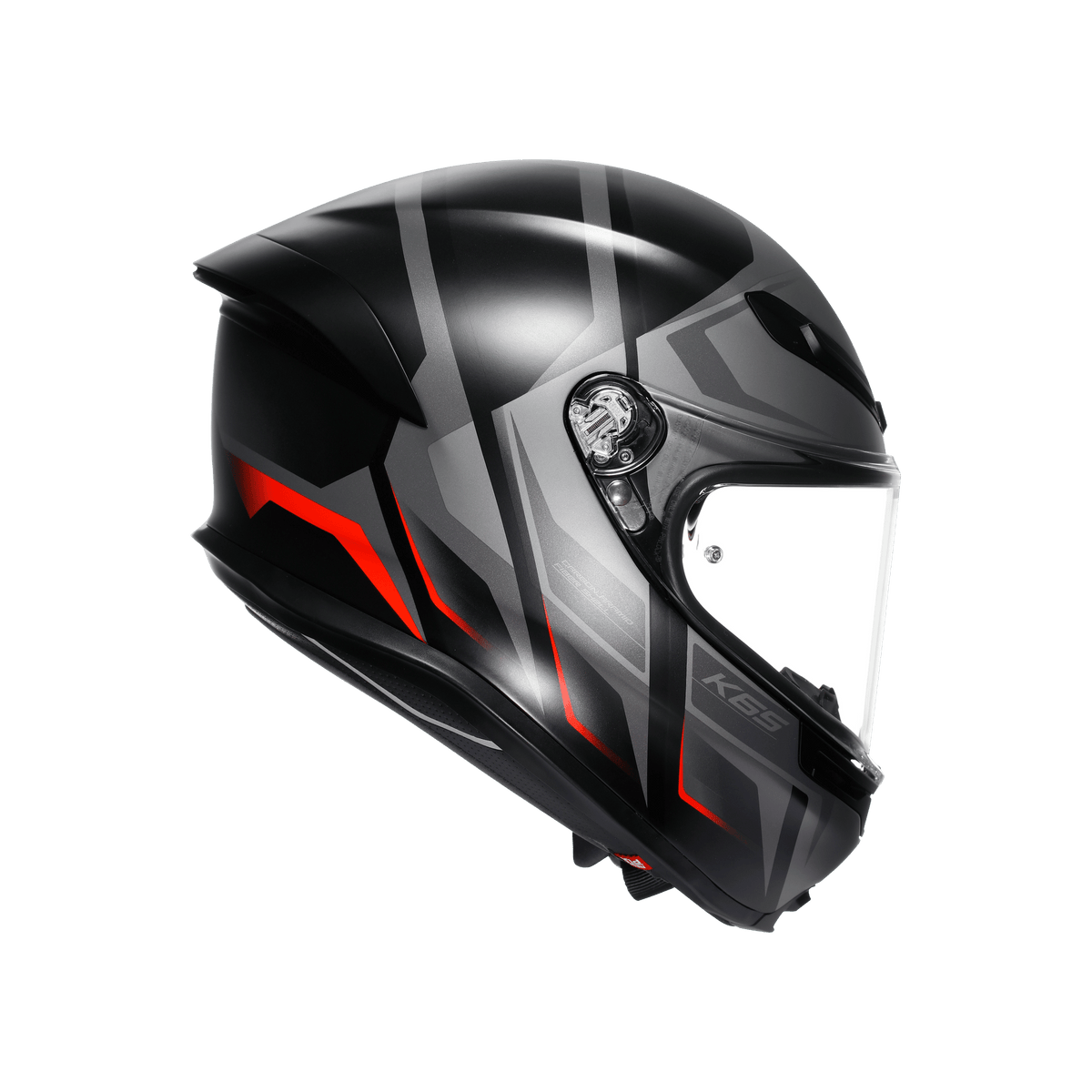 AGV K6 S Karve Matt Black Grey Red Full Face Motosiklet Kaskı