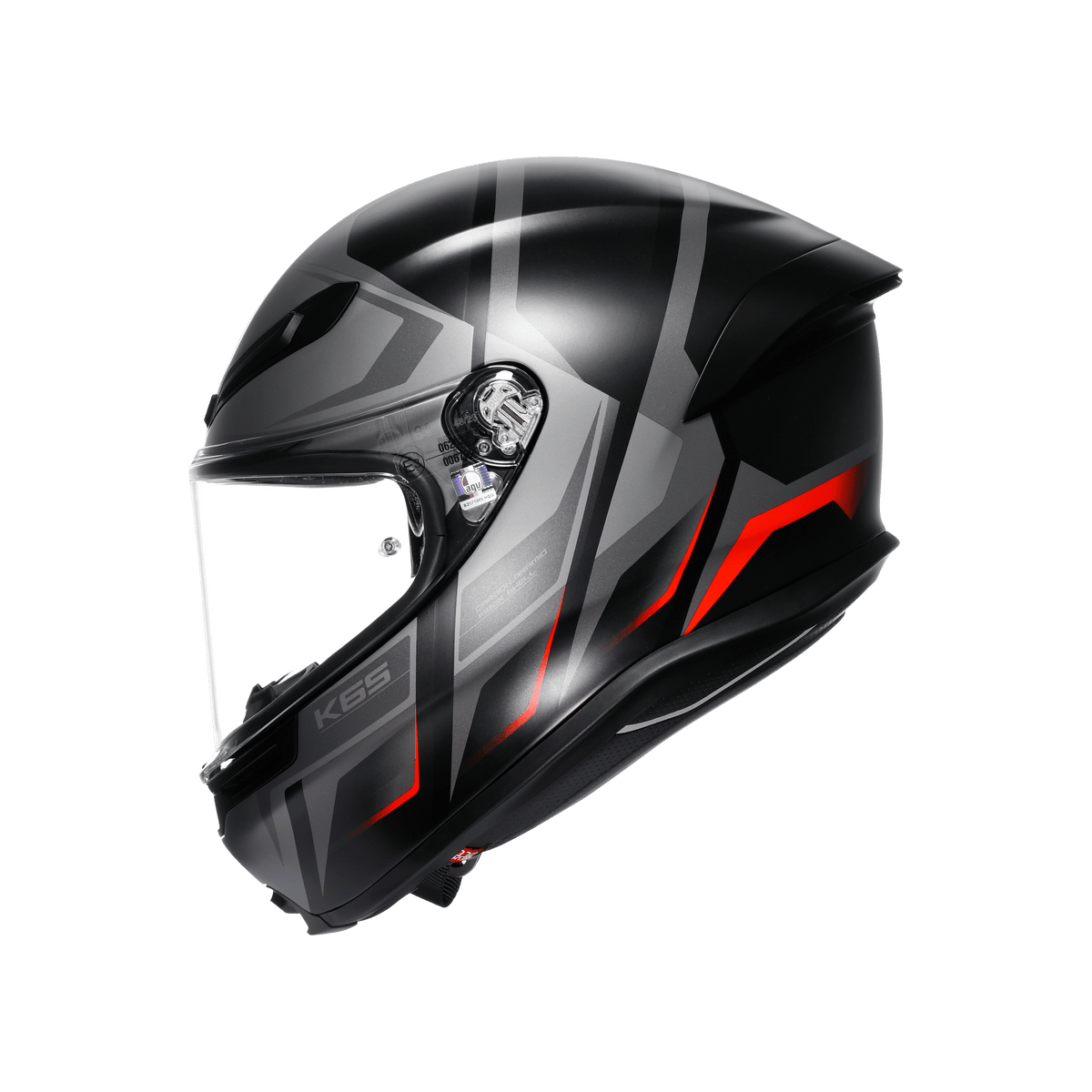 AGV K6 S Karve Matt Black Grey Red Full Face Motosiklet Kaskı