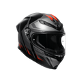 AGV K6 S Karve Matt Black Grey Red Full Face Motosiklet Kaskı
