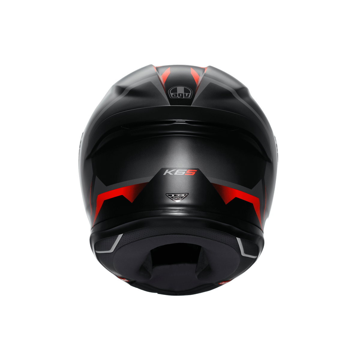 AGV K6 S Karve Matt Black Grey Red Full Face Motosiklet Kaskı