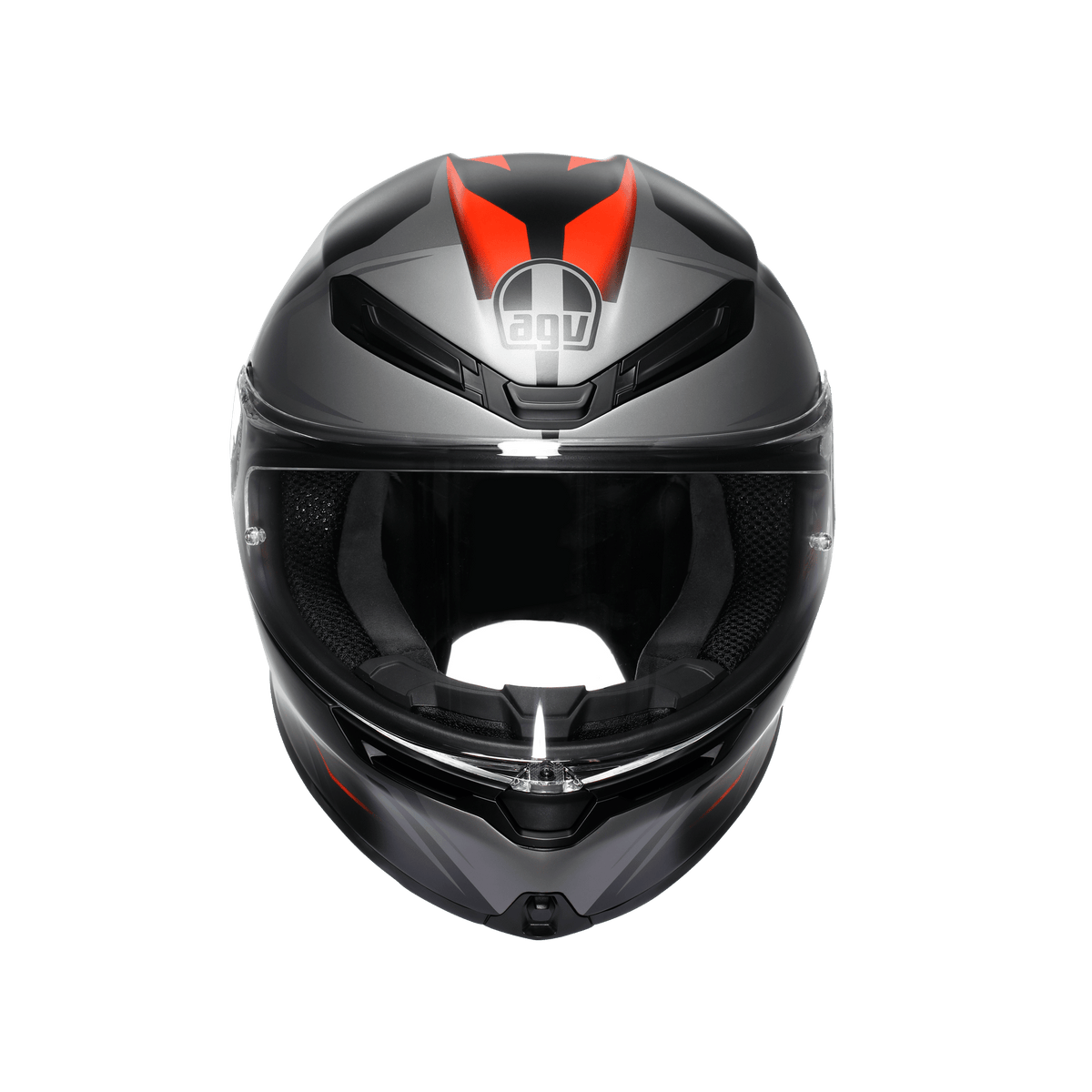 AGV K6 S Karve Matt Black Grey Red Full Face Motosiklet Kaskı