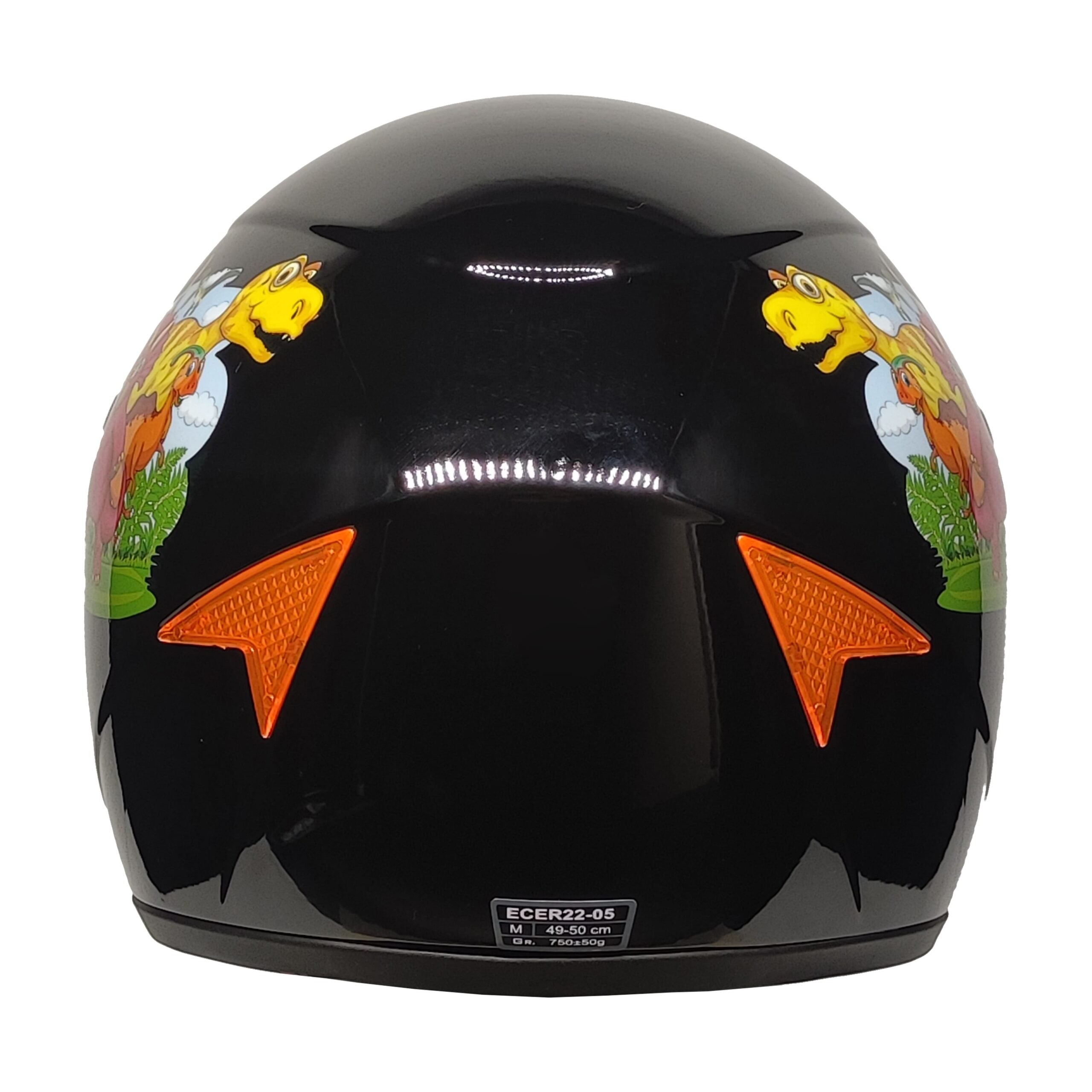 PRO HELMETS YA-201VR Full Face Çocuk Kask Dino Black