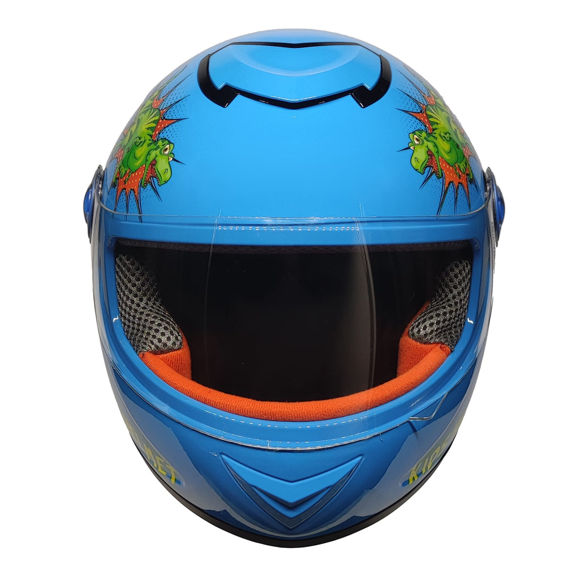 PRO HELMETS YA-201VR Full Face Çocuk Kask Dino Blue