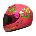 PRO HELMETS YA-201VR Full Face Çocuk Kask Dino Pink