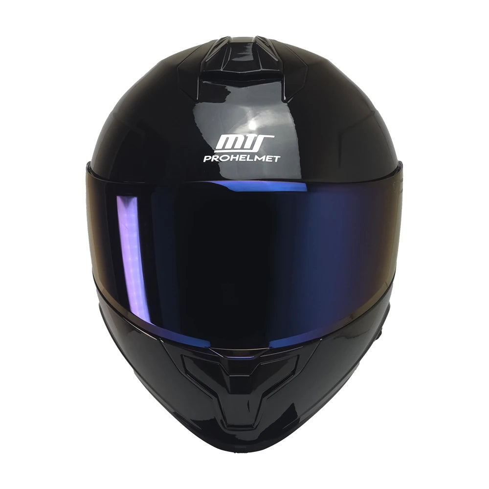 MTS X340 Parlak Black Full Face Motosiklet Kaskı