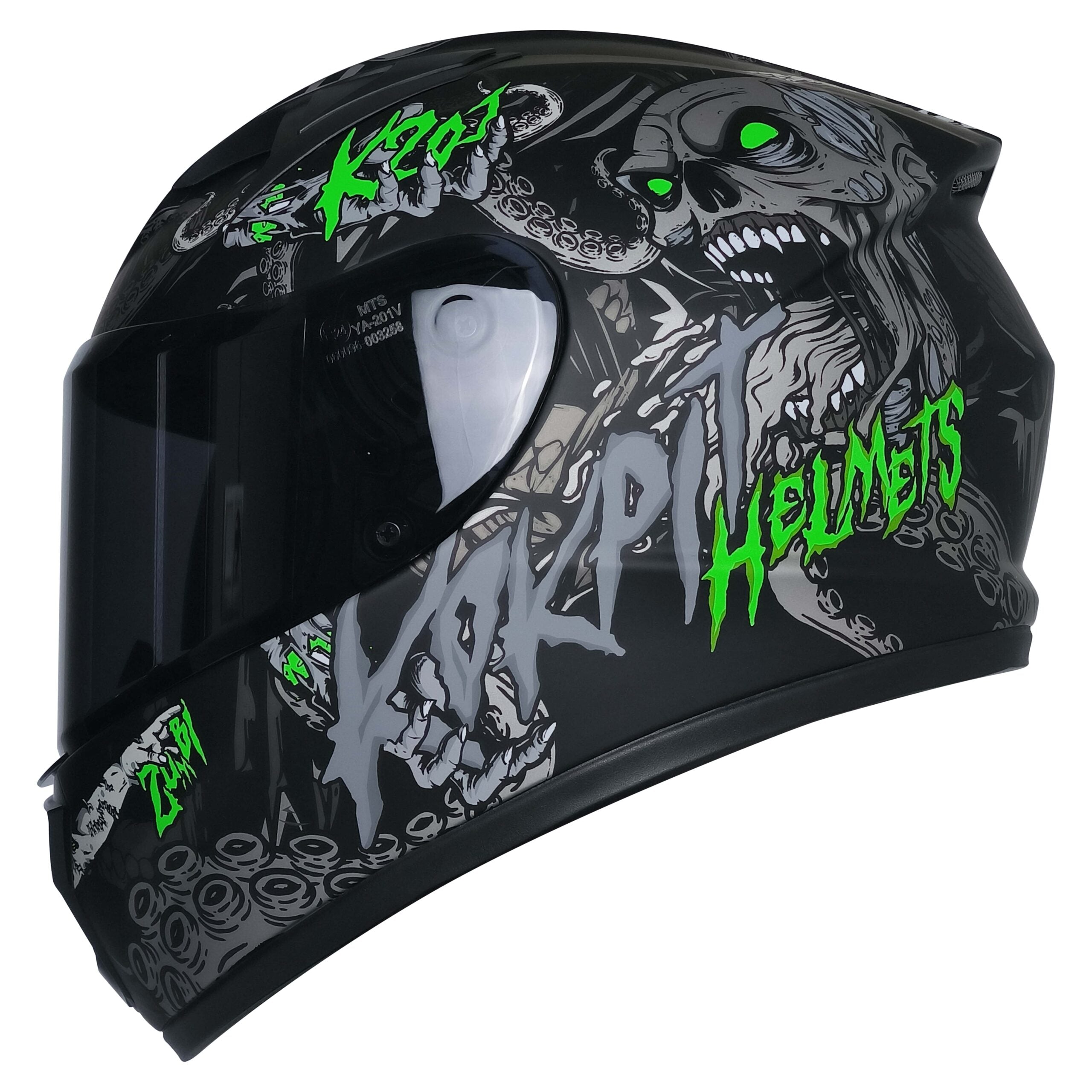 MTS M-201 Full Face Çocuk Kask Black