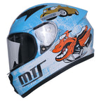 MTS M-201 Full Face Çocuk Kask Blue