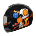 PRO HELMETS YA-201VR Full Face Çocuk Kask Skull Black