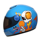 PRO HELMETS YA-201VR Full Face Çocuk Kask Skull Blue