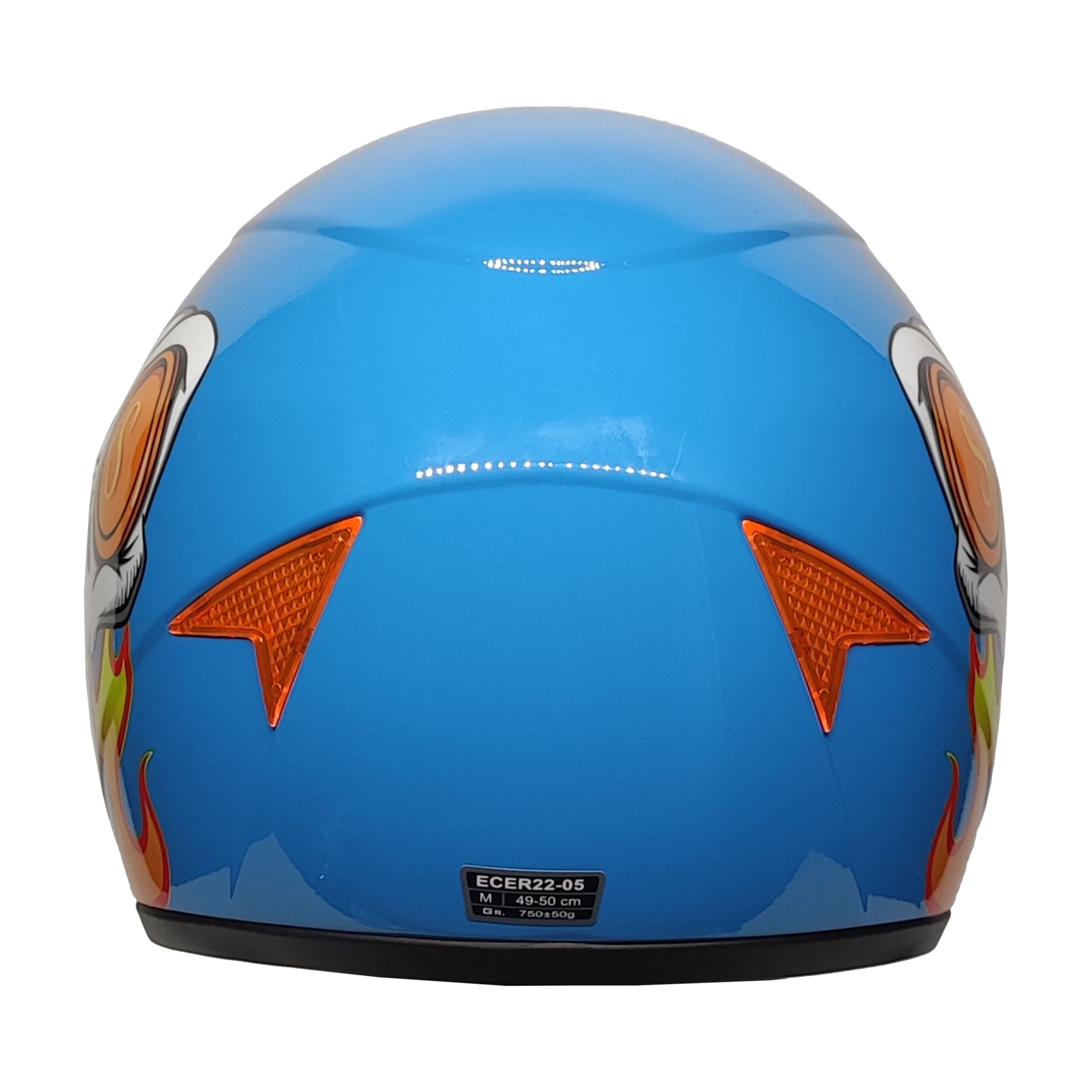 PRO HELMETS YA-201VR Full Face Çocuk Kask Skull Blue